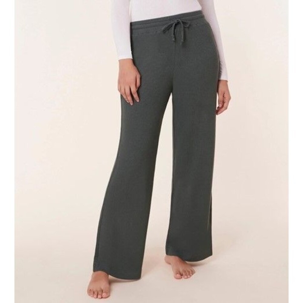 New ANDIE Wide Leg Waffle Knit Pants Dove Gray Lounge Swim Coverup XXL NWT $69